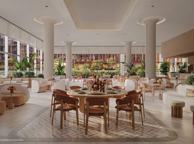 Restaurants, cafés and retail for residents